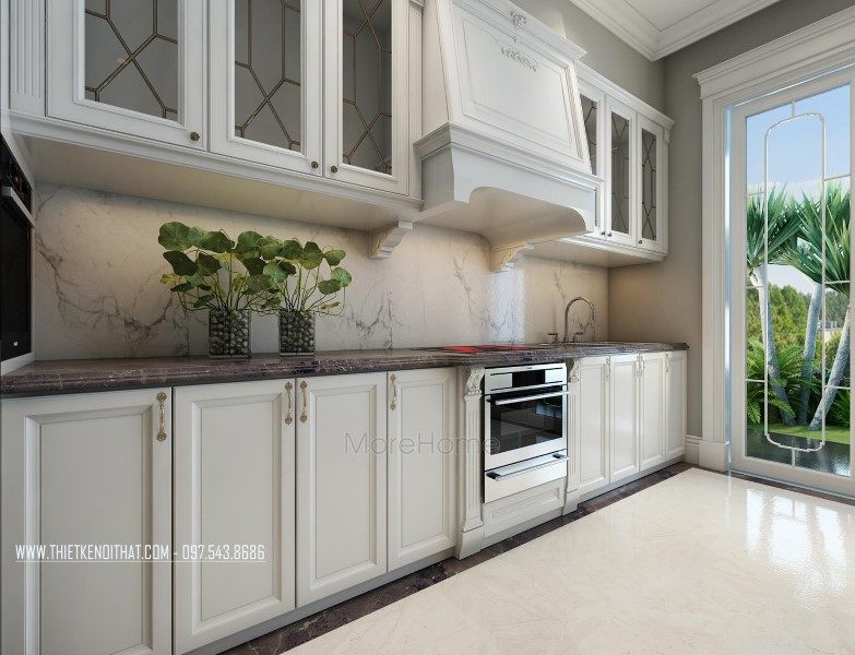 Thiết kế nội thất phòng bếp nhà liên kề tại khu đô thị Văn Quán